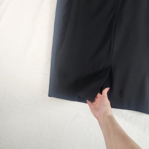 Merona Stretch Black Knee Length, Midi, Pencil Skirt Stretch Zipper Size 12 - Picture 3 of 9
